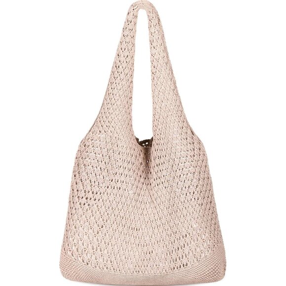 Women's Light Khaki Shoulder Shopping Handbag Casual Travel Totes Fold Able Bags - Picture 1 of 7